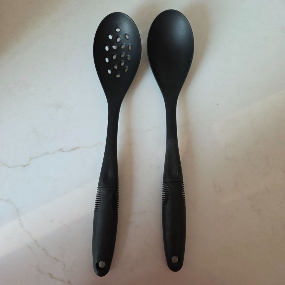 OXO Good Grips Nylon Plastic Black Serving Spoon Set of 2